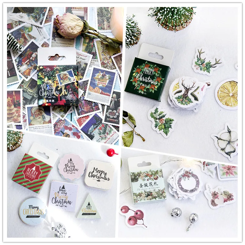 

45 Pcs/lot Christmas Mini Paper Sticker Decoration Diy Ablum Diary Scrapbooking Label Sticker Tree of hope diy scrapbooking