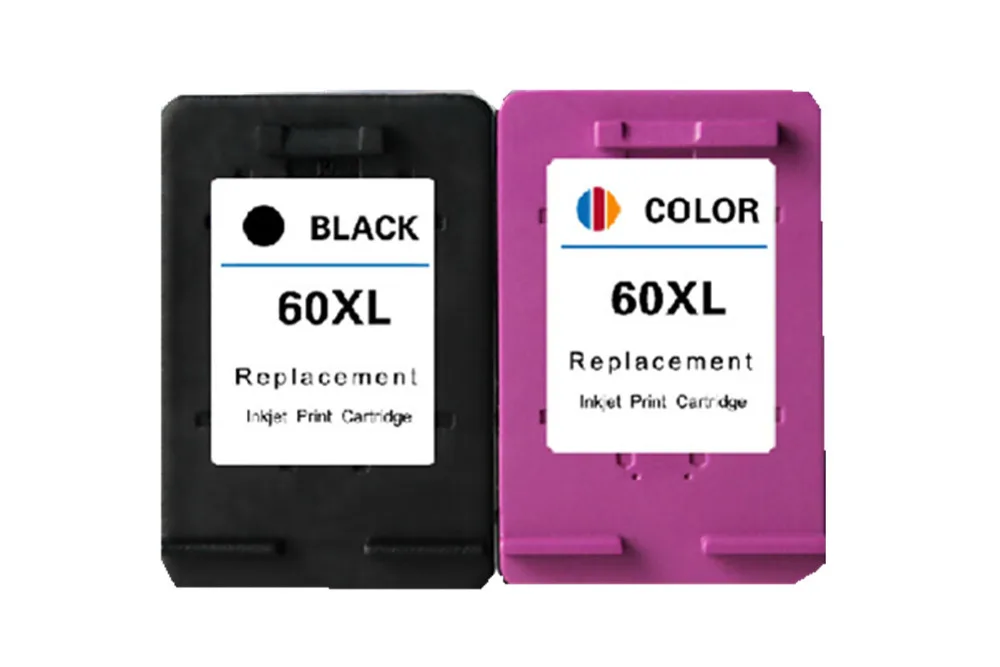 hisaint 2PK 60XL Ink Cartridge cartucho for hp 60 60xl Combo Pack Ink Cartridge 60 CC641WN