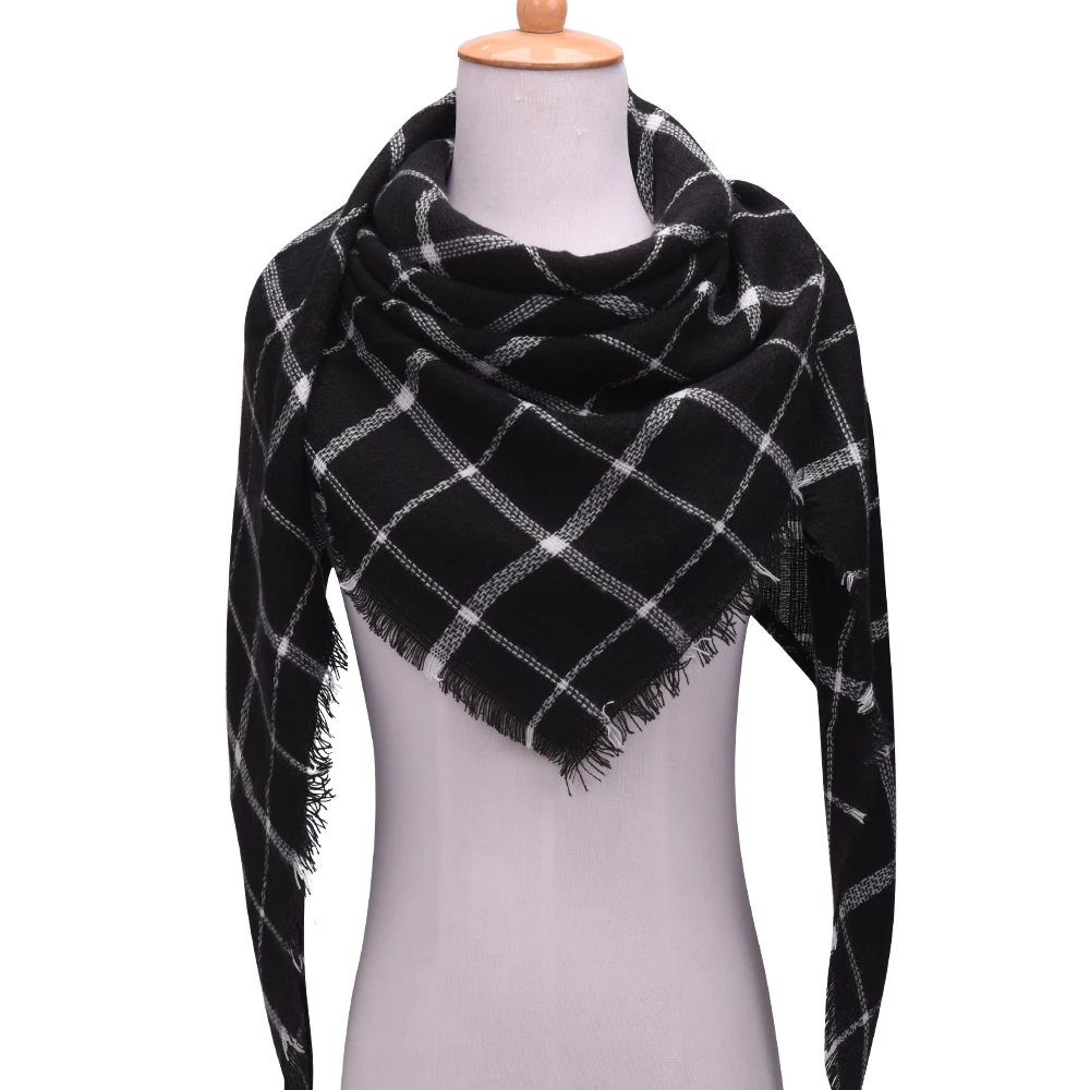 VEITHDIA, новинка, зимний треугольный шарф для женщин, брендовая дизайнерская шаль, кашемировые клетчатые шарфы, одеяло,, Прямая поставка