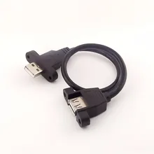 10 шт. USB 2,0 A гнездо панель крепление к USB Винт удлинитель 1 фут/50 см