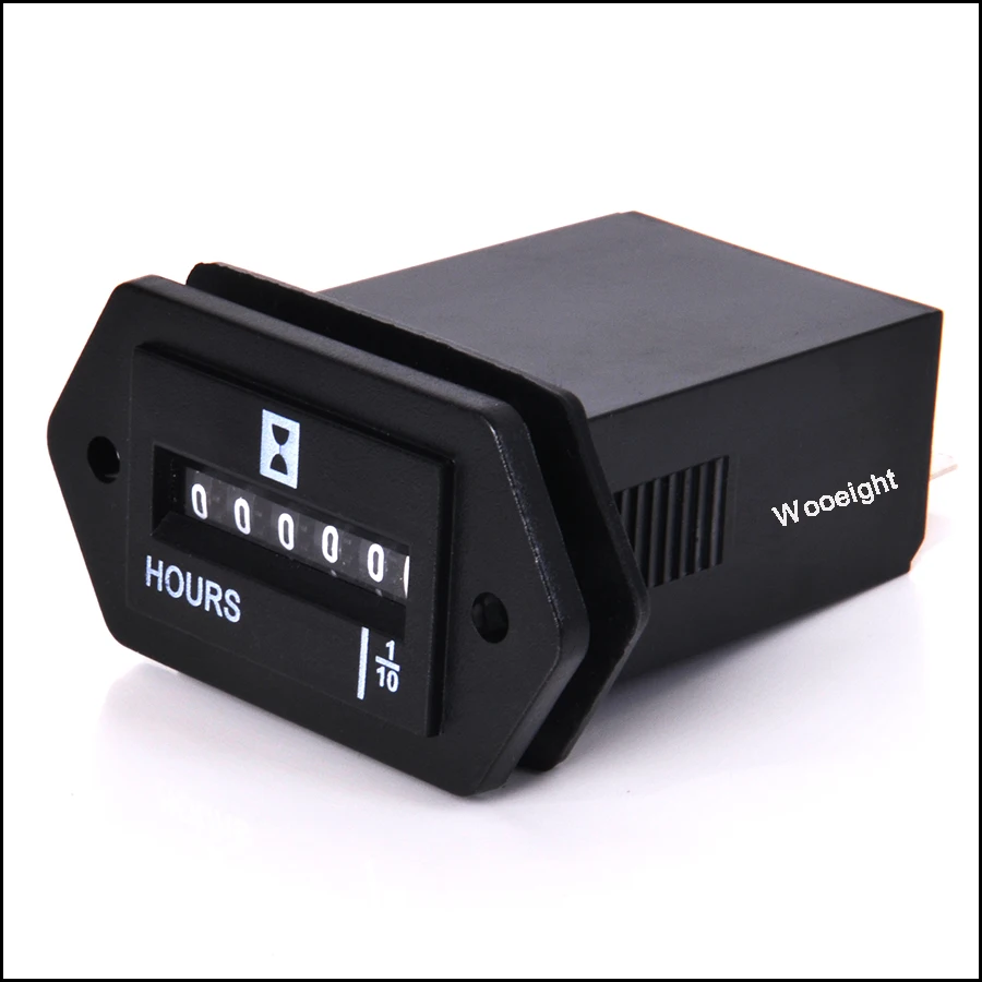 Wooeight SYS-1 New Vehicle Boat Hour Meter Timer Counter Instrument Industrial Hourmeter 100-250V AC (4)