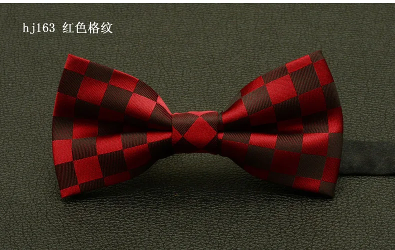 Новая мода Бизнес Bowties цвет: черный, синий красный плед полосатый галстук-бабочка свадебные Жених вечерние бабочкой галстук высокое