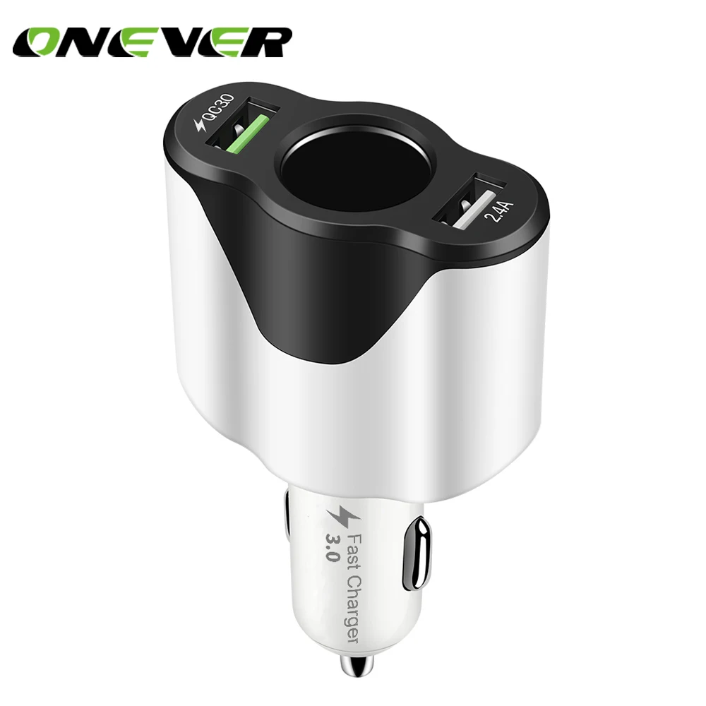 Автомобильное зарядное устройство Onever с двумя USB портами умное быстрое
