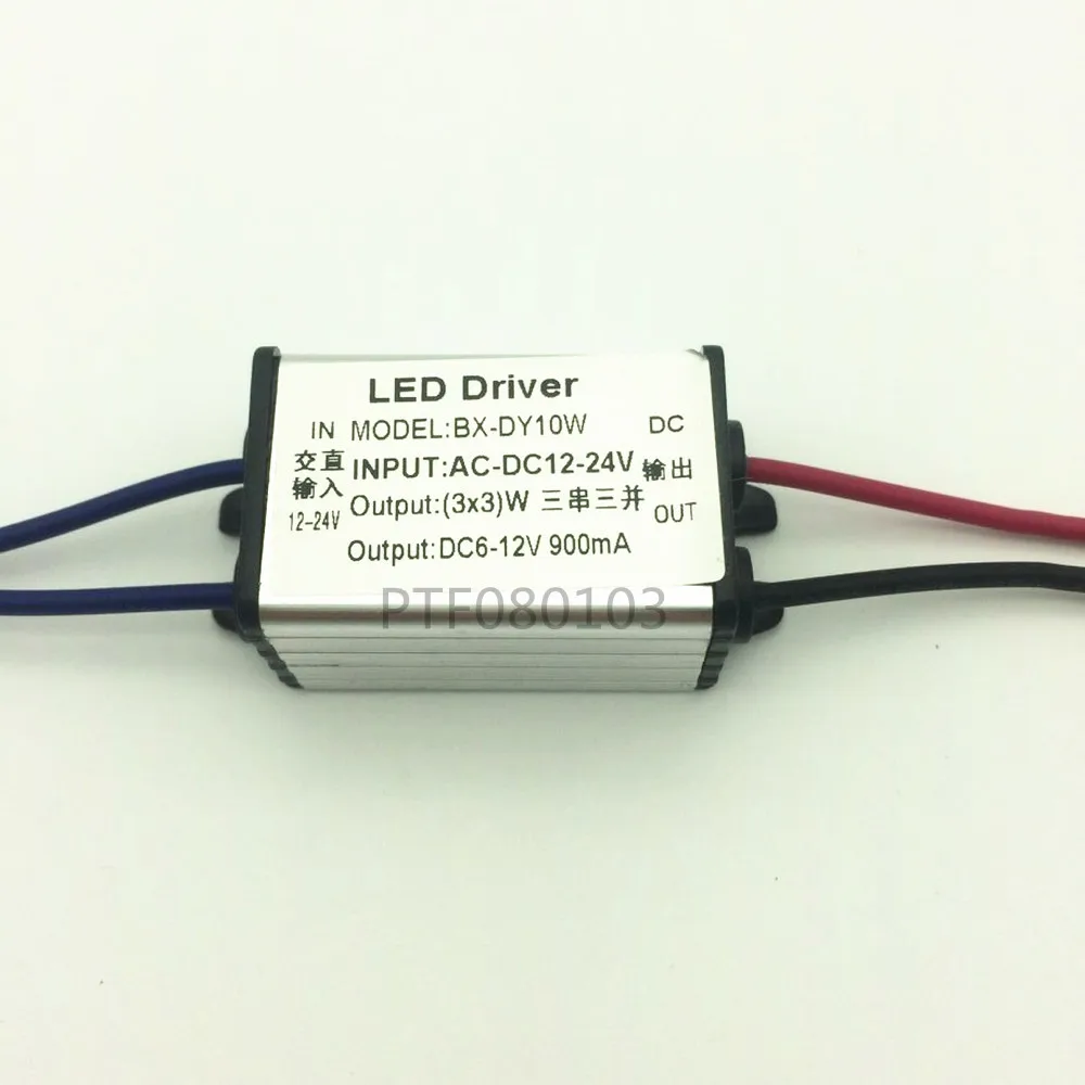 

DC 12-24V 10w waterproof LED Driver Waterproof IP67 Output DC 6-12V 900 mA Power Supply For LED light