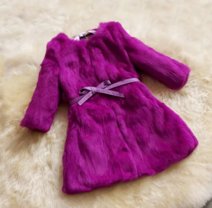 2016 New Arrival Full pelt Pure Rabbit Fur Coat 100% Real Natural Rabbit Fur Coat KFP638