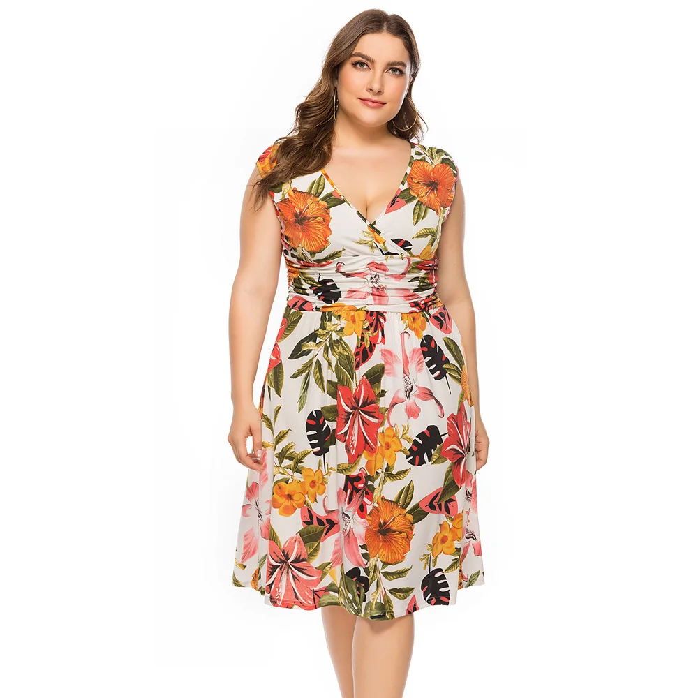 Женское пляжное платье без рукавов Wipalo повседневное с глубоким вырезом и