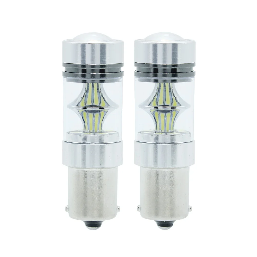 

2pcs 1156 BA15S P21W LED Car Fog Light Tail Brake Bulb 100W 20 SMD 3030 LED Auto DRL Driving Light Rverse Bulb Signal Lamp 12V