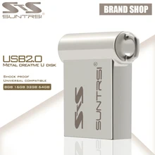 Suntrsi USB флешка 64 ГБ мини металлический USB флешка высокая скорость флеш-накопитель индивидуального производства логотип USB флеш-накопитель реальная емкость