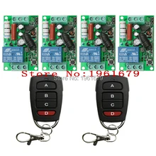 AC 220 В 10 1 канал РФ Беспроводной Дистанционное управление 4 шт. приемник и 2 шт. передатчик новинка стилей