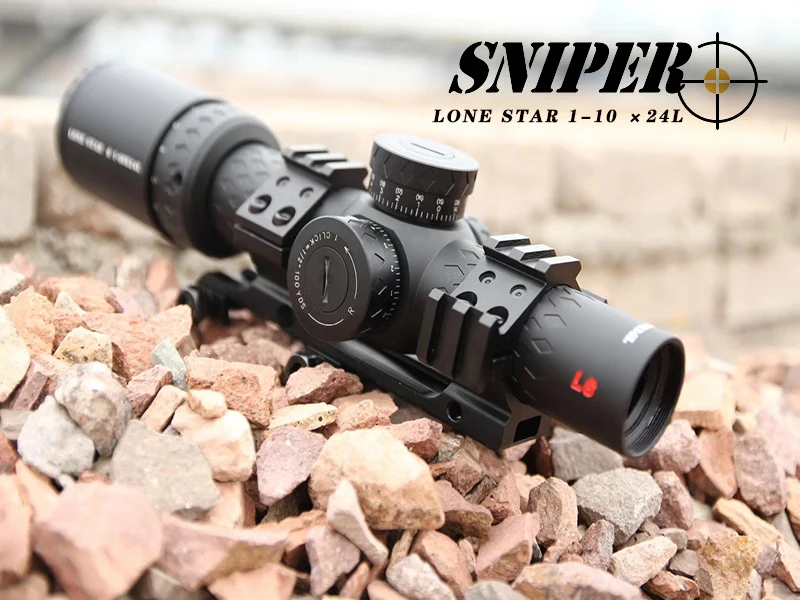 SNIPER LN 1-10x24 L Riflescope тактический прицел для винтовки стекло травленая сетка охотничья Оптика прицел Красная точка 20 мм Крепления охотничий прицел