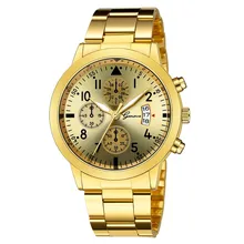 New Arrival Luxury Golden Wristwatch For Women Men Unisex Quartz Wrist Watch Business Stylish Design Wristwatches Clock