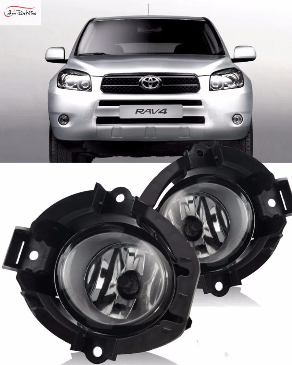 JanDeNing Автомобильные противотуманные фары для 2006 2007 2008 Toyota RAV4 прозрачная передняя