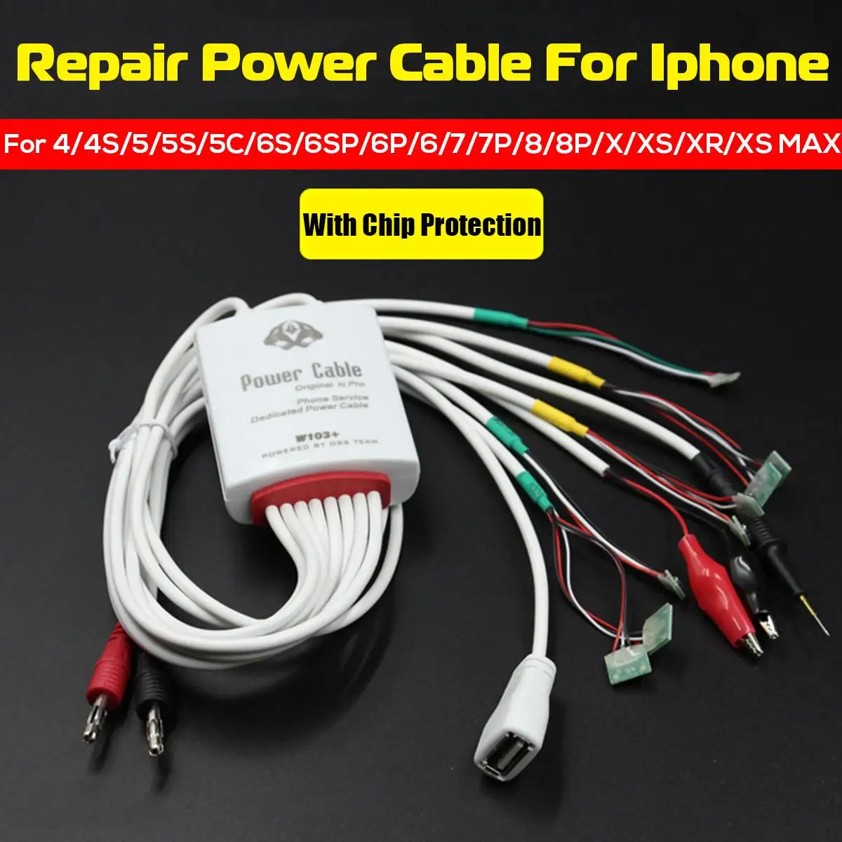 

DC Phone Repair Power Cable Multi-Function Test Cable for iphone 4/4S/5/5S/5C/6S/6SP/6P/6/7/7P/8/8P/X Repair Tools