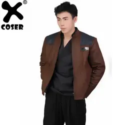 XCOSER Solo: A Star Wars Story Han Solo PU куртка и внутренний топ Косплей Костюм Набор 2018 модные куртки пальто и топы костюмы для мужчин