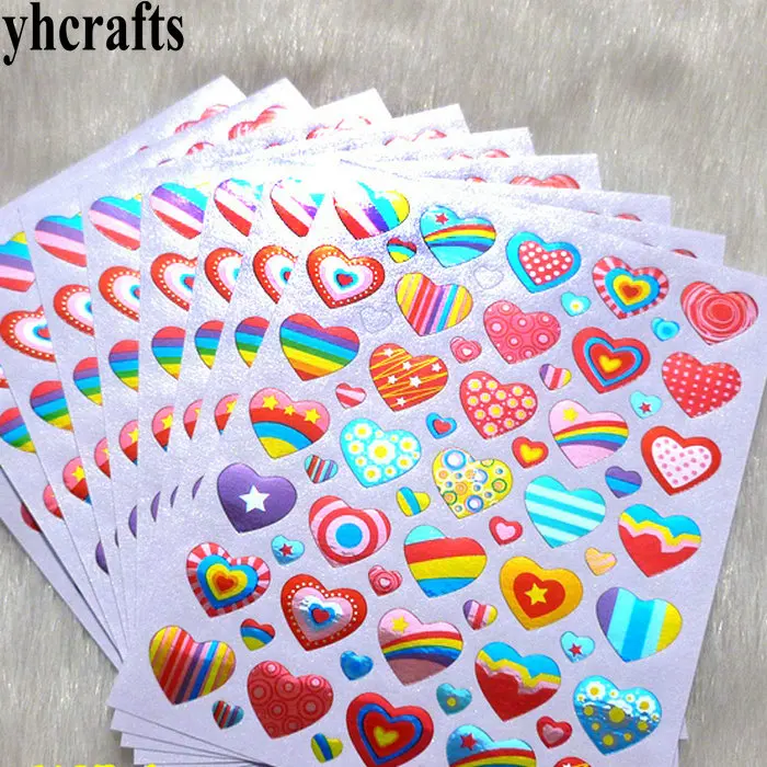 Наклейки бумажные в виде сердечек и букв|stickers stickers|toy stickerreward stickers |