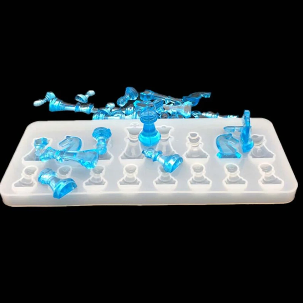 Кристальные шахматы силиконовые формы для DIY орнамент полимерный литой инструмент для рукоделия Новые Креативные Кристальные шахматы ручной работы