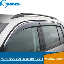 Window Visor for PEUGEOT 4008 2017-2018 side window deflectors rain guards for PEUGEOT 4008 2017-2018 SUNZ