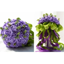 Ручной работы пасторальный искусственный букет из искусственных цветов Искусственные розы жемчуг свадебный держа Toss Искусственные цветы сувениры