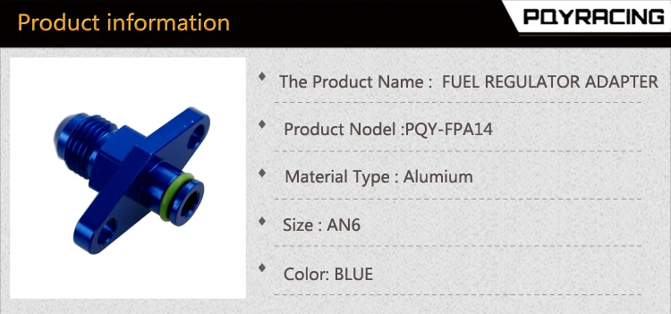 Новое поступление AN6 топливный рельс регулятор давления адаптер синий для NISSAN TOYOTA SUBARU HT-FPA14