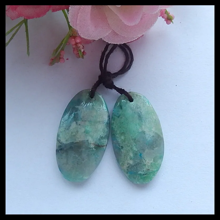 

Chrysocolla fashion Earrings Beads,semiprecious stone earring fashion jewelry,28x15x5mm,8.3g