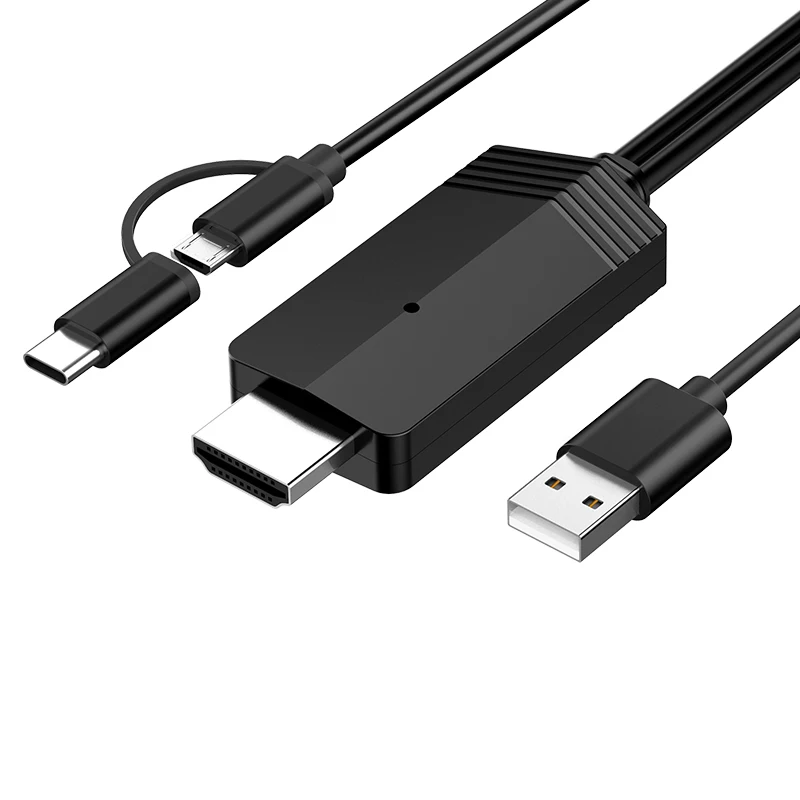 Mirascreen HDMI кабель LD24 Высокая совместимость с телефонами с интерфейсом Micro USB/type-C поддержка сотового телефона с системой Android