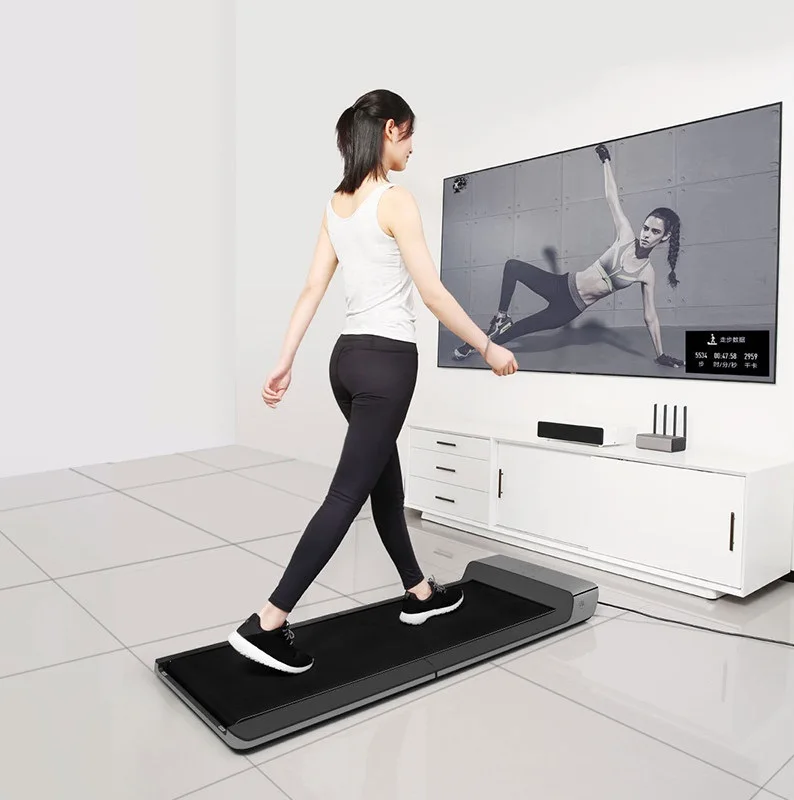 Fast Shipping Walking Treadmill Exercise Machine Foldable Household non-flat Smart Control of Speed Connect App DC motor