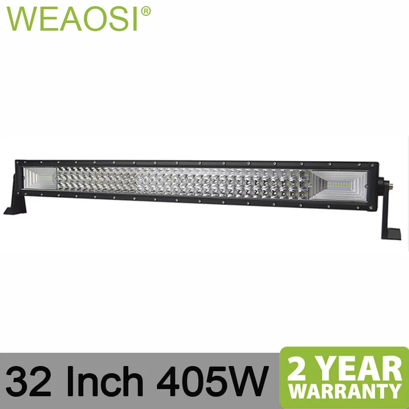 

32''405W super bright LED light bar tri rows 12v 24v work light bar offroad FOR 4x4 car truck JEEP LADA HONDA