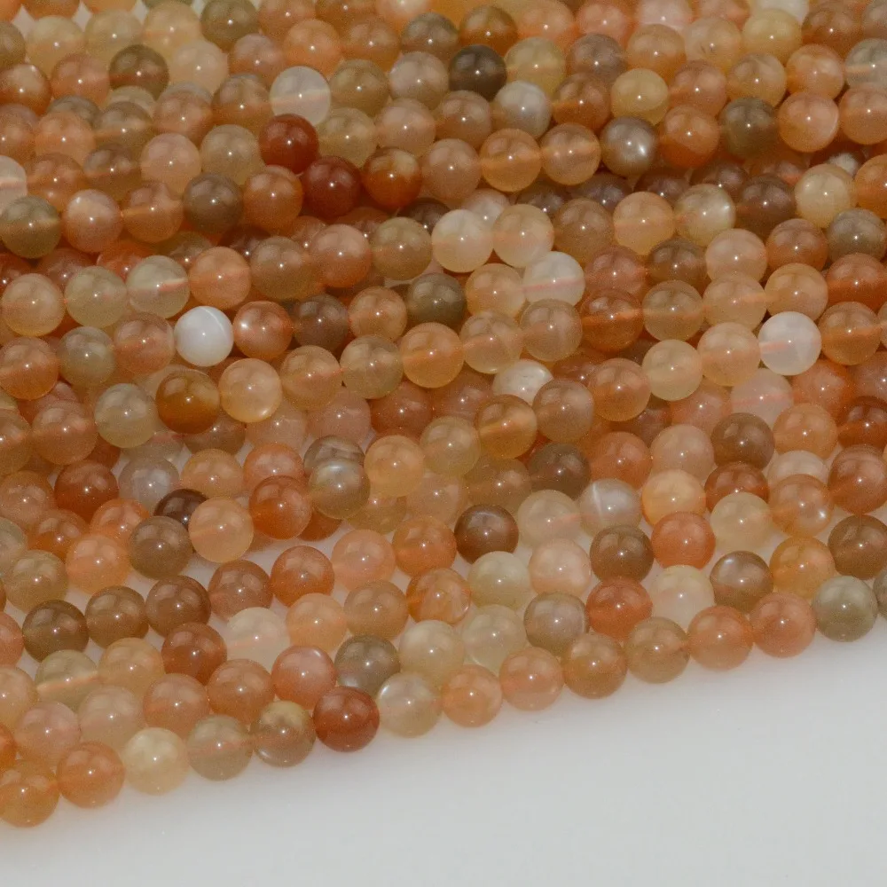 

Natural Mixed Color Moonstone Loose Round / Faceted Round Beads 8mm