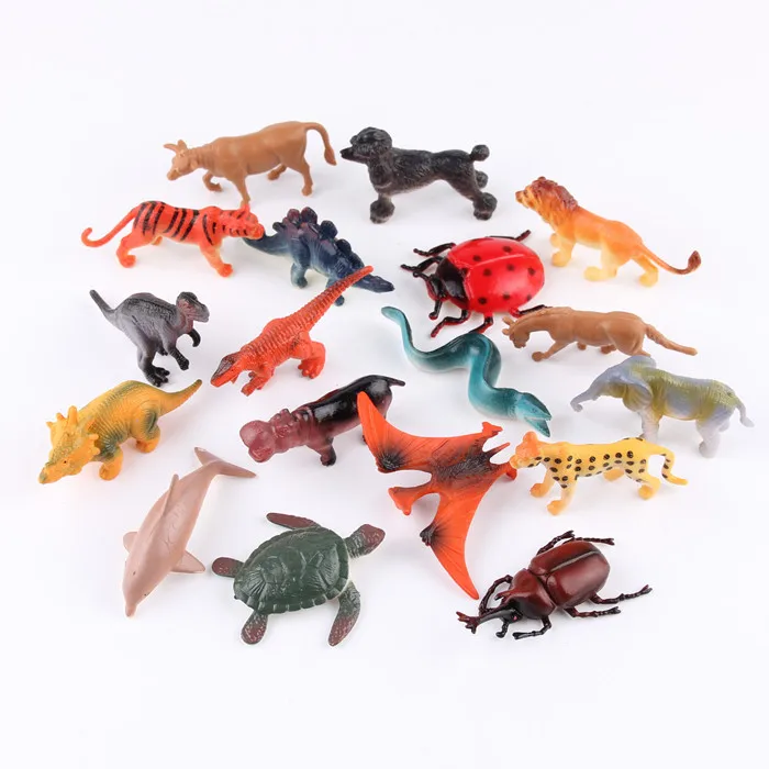 

2018 Rushed Simulation Mini Decoration Model Wild Animal Dolls Insect Gashapon Action Figures Kids Toy Capsule Children Gift 6cm
