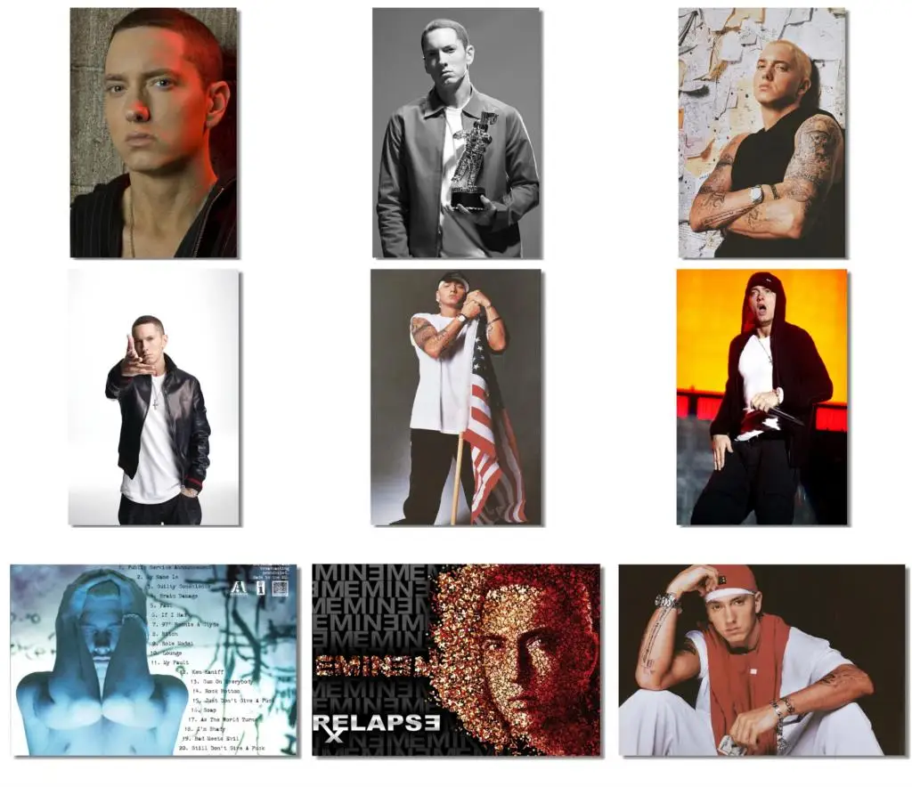 Eminem Rapper Stars Pop Art Wall Cloth Poster Print 510