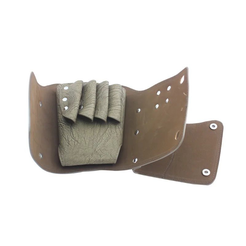 Кожаный чехол сумка для парикмахерских с ремнем на талии|scissor bag|hairdressing holster pouchbarber