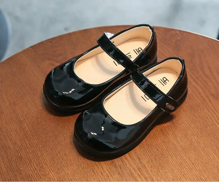 Girls PU leather princess shoes spring autumn children's shoes school girl casual footwear teenage wedding party dance