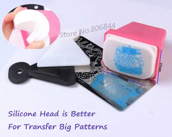 

2017 New Style XXL Nail Stamper Nail Art Stamping Silicone Head Stamper+2Pcs Plastic Scraper Polish Design Transfer Tools#WJ065