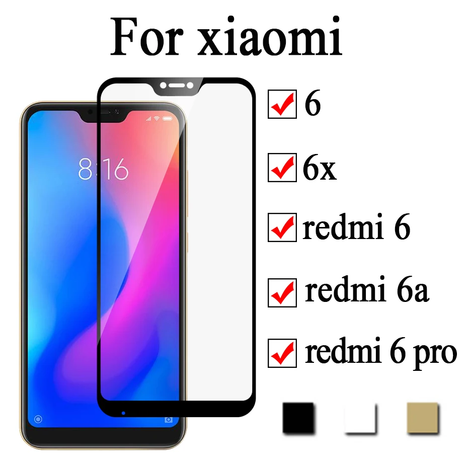Защитное стекло для Xiaomi redmi note 6 pro 6a a закаленное ksiomi xiomi a6 6pro защитная пленка