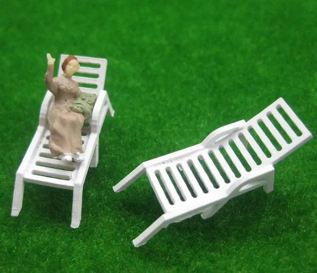 Yz8704 Model Railway Layout 1 87 Sun Loungers Beach Chairs Ho Oo Yz8704 Model Railway Layout 1 87 Sun Loungers Beach Chairs Ho Oo Scale