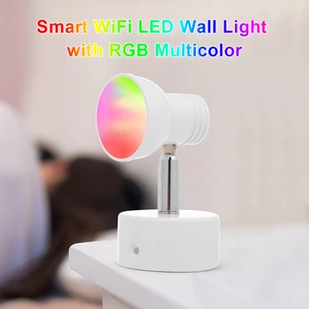 

8W WiFi Smart Wall Light LED Smart Spotlight Rotatable Illumination Angle Voice Control Remote Control RGB Color Conversion