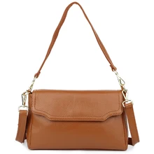 Cowhide Leather Female Messenger Bag European And American Large Capacity 2018 New Arrivals Cover Style Women's Shoulder Bags ms new leather european and american wind bucket bag leather hand shoulder bag messenger large capacity female bag