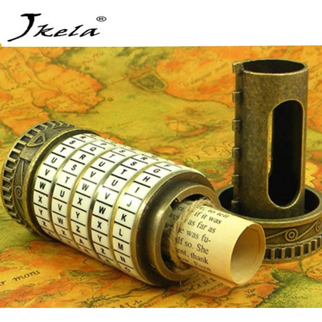 [Jkela] Leonardo da Vinci Educational toys Metal Cryptex locks gift ideas holiday Christmas gift to marry lover escape chamber