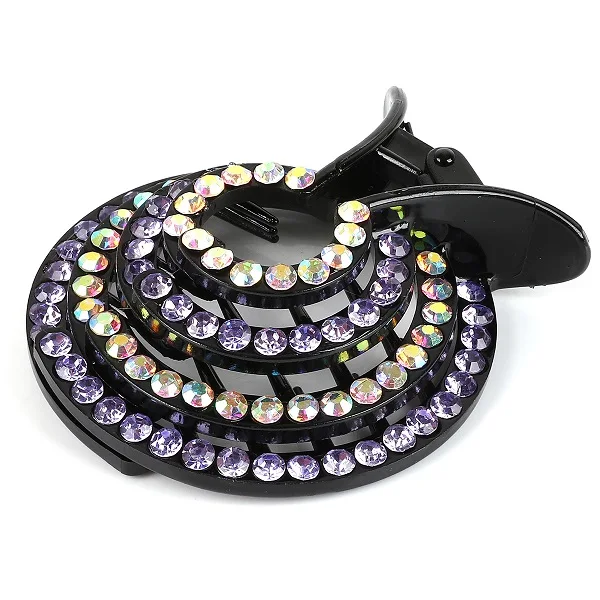 cute hair clips 1pc Korean Crystal Hair Claw For Women Ponytail Holder Ball Head Bun Maker Expanding Hair Clips Hairpins Hair Accessories 2021 headbands for women Hair Accessories