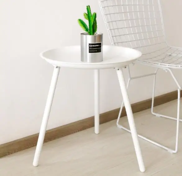 40*50cm Nordic Iron tea table Small Round Coffee Tables Piano coating Bedside table 40*50cm Nordic Iron tea table Small Round Coffee Tables Piano coating Bedside table