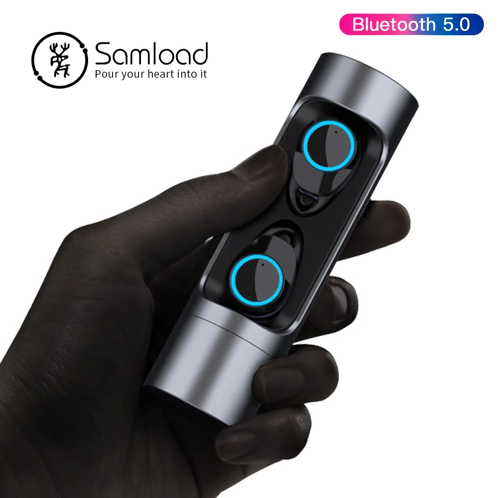 Samload Bluetooth 5,0 наушники стерео беспроводные вкладыши водонепроницаемые наушники с микрофоном зарядная коробка для Apple iPhone SE 7 8 X Siri