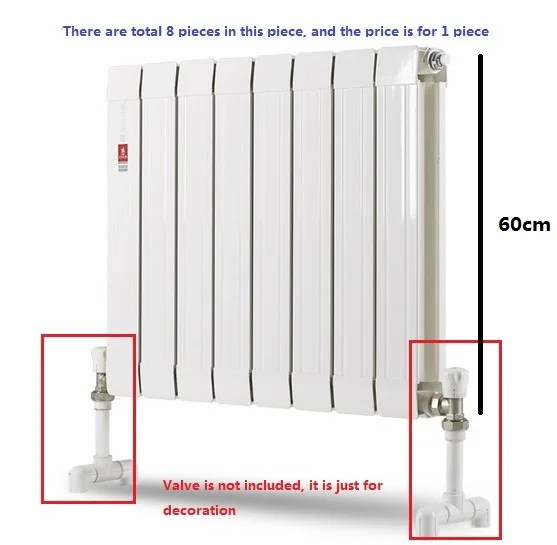 1X латунь котельная радиатор для системы отопления горячей воды 60 см высокая 75 X 75 см