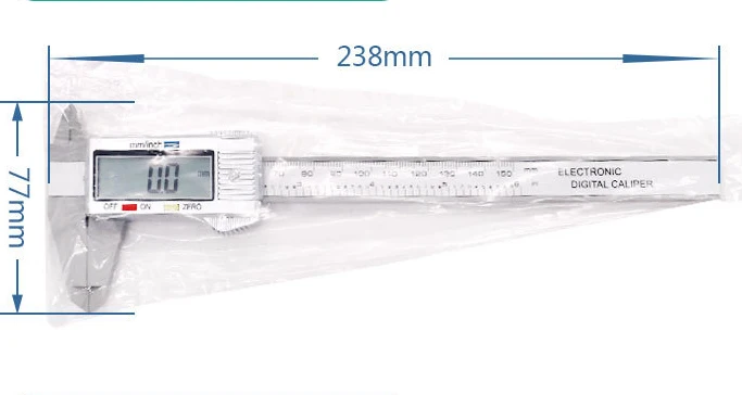 Litake 0-150 мм электронный цифровой калибратор пластиковая цифровая графика для точного измерения штангенциркуль paquimetro - Цвет: silver white