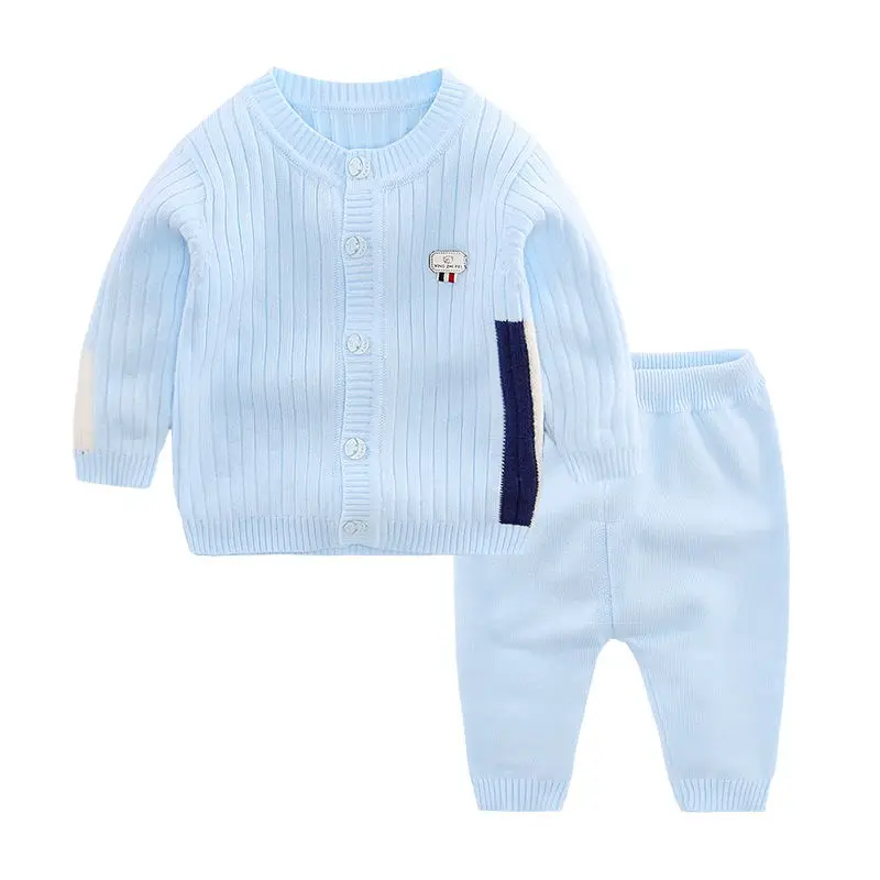 

Autumn Winter Newborn Baby Boy Girl Clothes Set For Cotton Knitting Cardigan Sweater Infant Sets Unisex Suits Sweater+pants