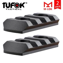 TuFok низкопрофильный Mlok рельсовый профиль 3 слота M-Lok рейка адаптер 20 мм Пикатинни Крепление для системы Mlok(2 шт