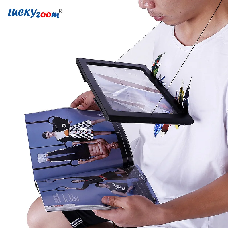 2.5X Dual Use Desk Magnifier With Light Table Magnifier For Reading