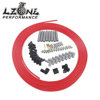 

LZONE - 10m / set Spark Plug Wires Spiral Core 8.5mm Red For Chrysler Hemi Pro Stock For Ford Dodge Set JR-SSC01