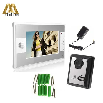 

7 inch color screen video door phone intercom system wired door bell access control system with IR camera color monitor 812MA11