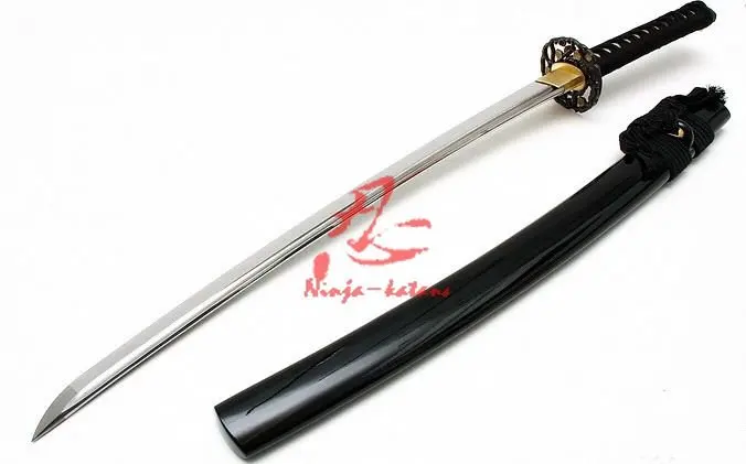 

Clay tempered 1095 steel JP wakizashi katana razor sharp edge cut bamboos