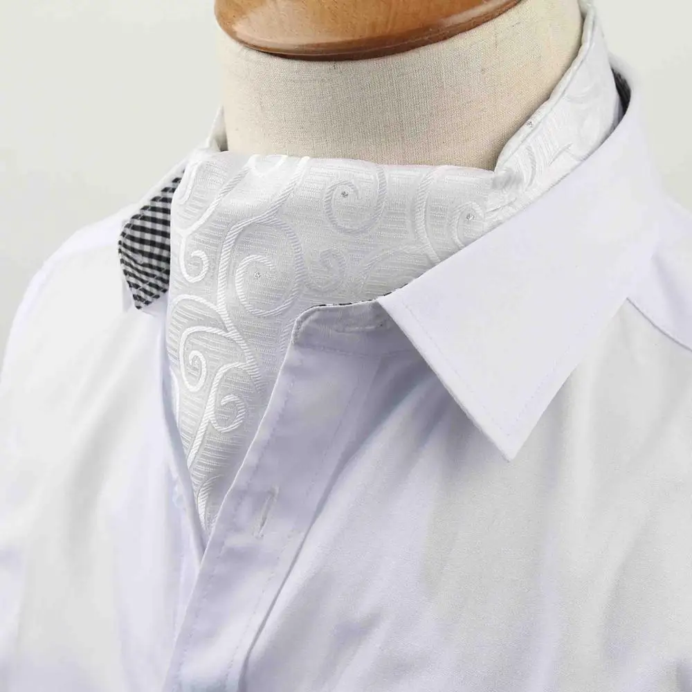 Мужской винтажный галстук, формальный галстук Ascot, резинка для волос, британский узор в горошек, джентльмен, полиэстер, шелковый галстук для шеи, роскошный - Цвет: 7